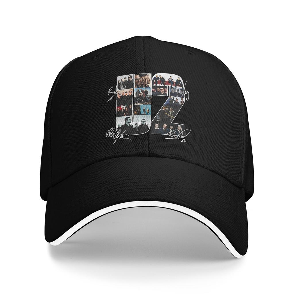 U2 Rock Band Signatures Baseball Cap  Casual Couple Women Trucker Hat Sun Visor Print Outdoor Sport Baseball Caps