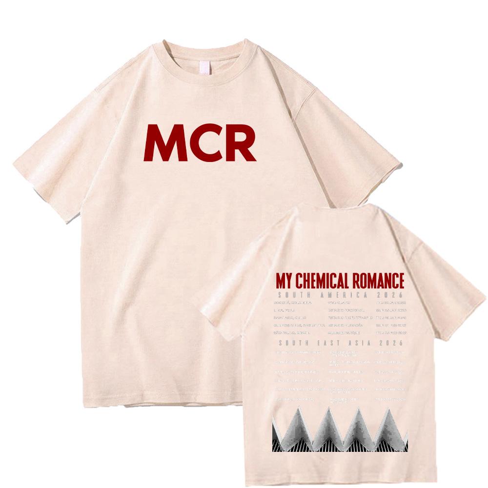 My Chemical Romance Tour 2026 Grafická trička Móda Harajuku Dámská Pánská Topy Léto Vysoce kvalitní Bavlna Krátký rukáv Y2K Trička