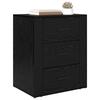 Nightstand Black Oak Effect 35 x 50 x 60 cm Particleboard