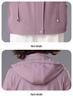 Stylish Hooded Windbreaker: Elegant Plus-Size Coat for Middle-Aged & Elderly Women, Perfect for Mother’s Day