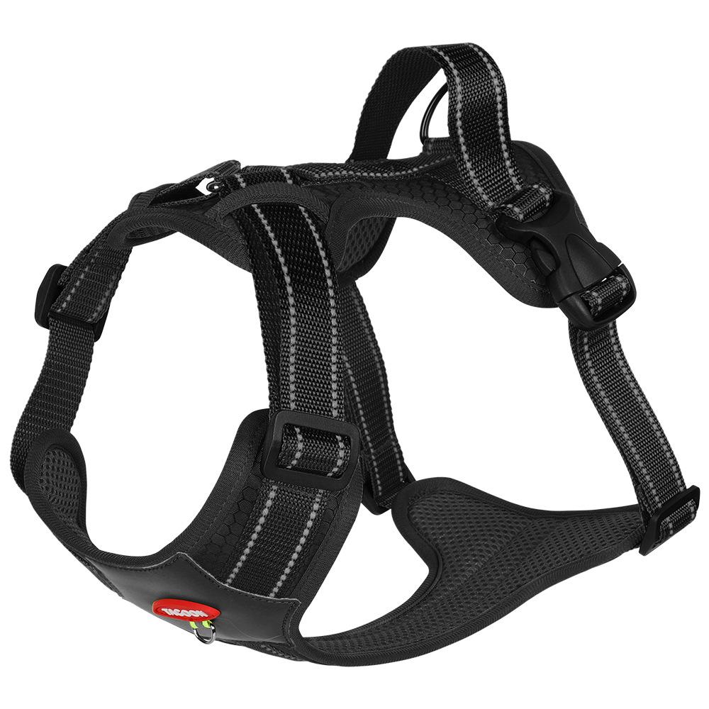 

Нагрудный шлейка для домашних животных, взрывобезопасный светоотражающий поводок для поездок на работу L чёрный