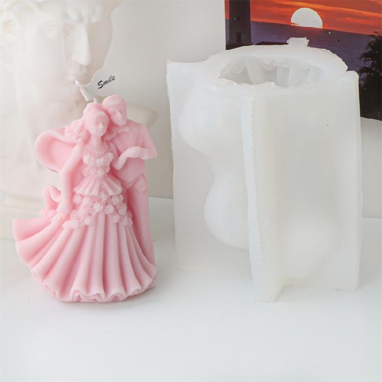 Wedding Ceremony Candle Silicone Mold DIY Scented Candle Gypsum Mould Valentines