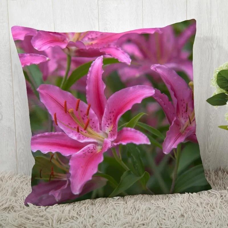 Home Decor Floral Printed Throw Pillow Cover Living Room Sofa Cushion Cover Bedroom Room Decorative Pillow Cover 45x45cm