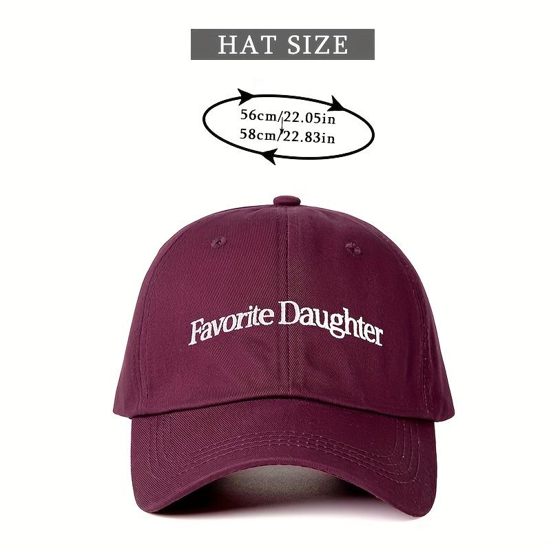 Cappellino da Baseball Ricamato Figlia Preferita, Unisex Regolabile Traspirante Cappello da Golf per Donne e Uomini, Moda Estiva Curvo Bri