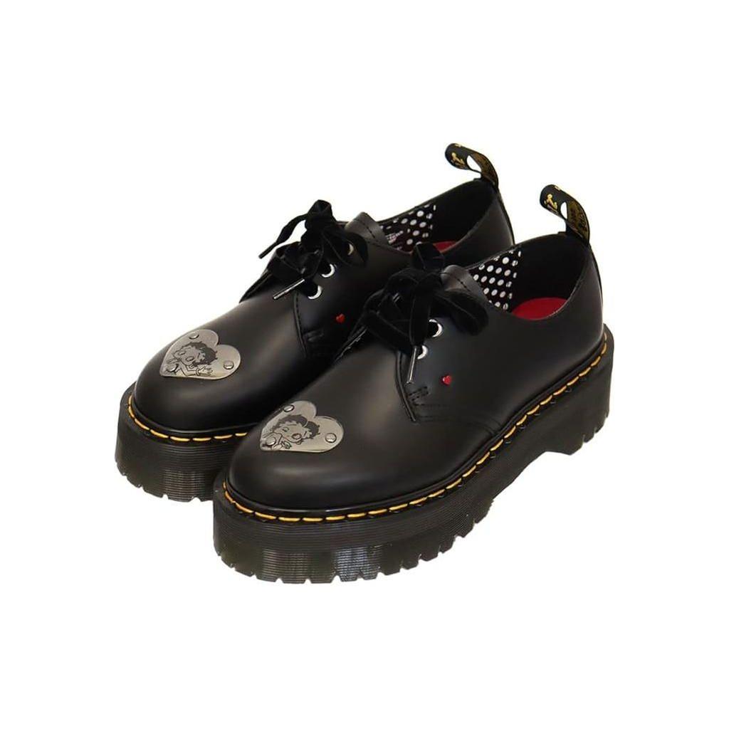 Dr. Martens Betty X  Leather Outdoor Casual Boots Women Boots Black 27933001