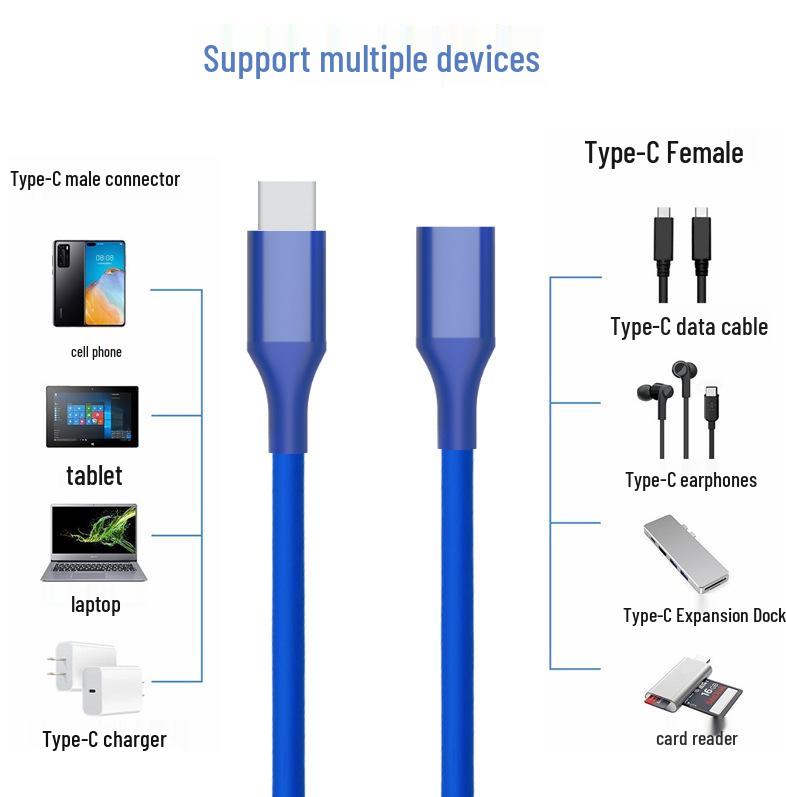 Type-C Female to USB Male OTG Adapter Cable for Phones & Tablets