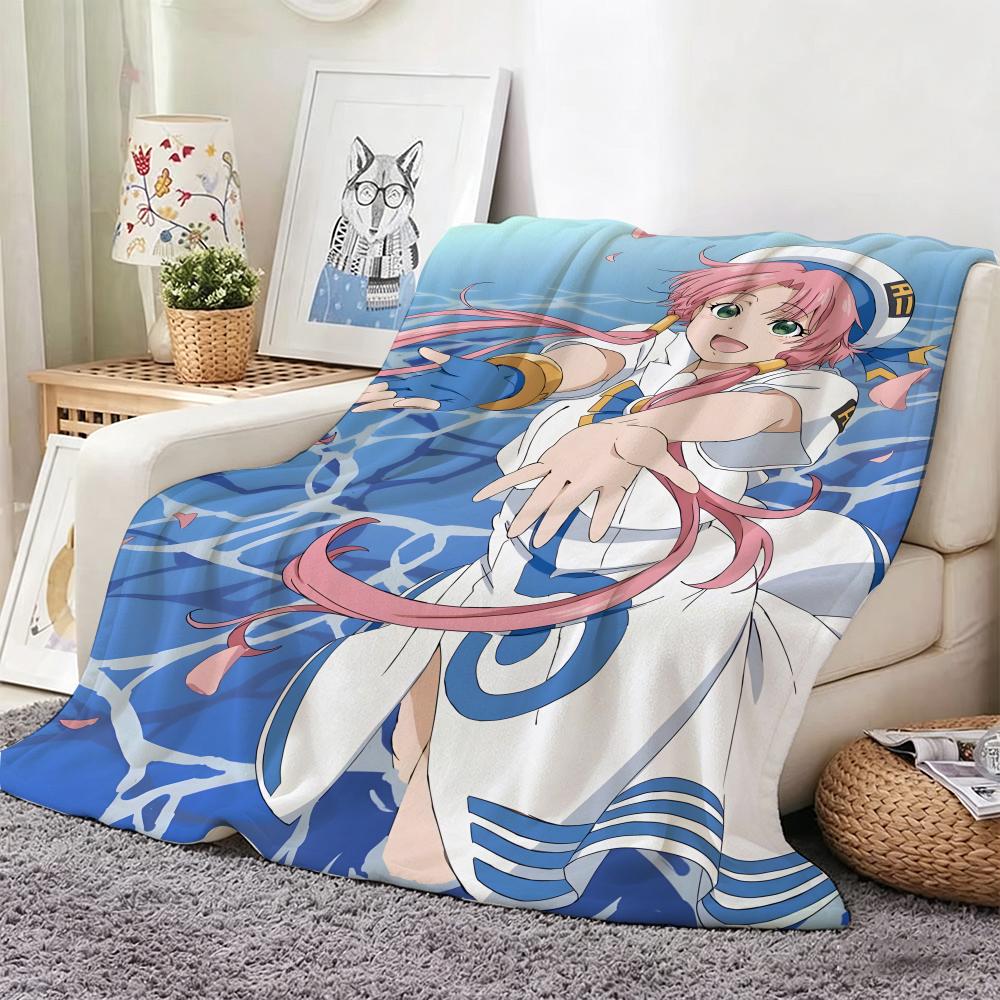Anime Figure A-ARIAA Throw Lightweight 240g Flannel Blanket Soft Skin-friendly for Summer Cooling