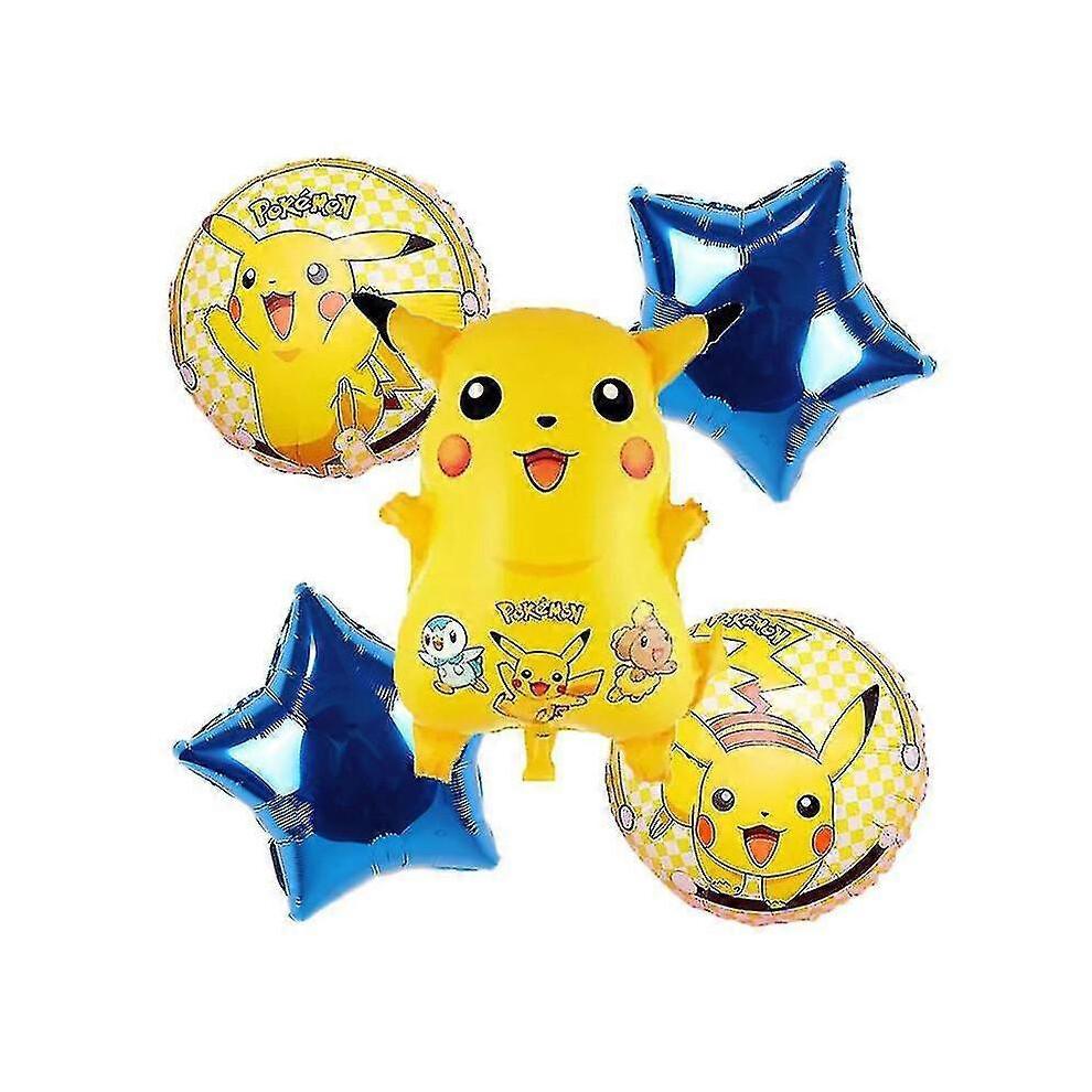 (balloon Set 1) Birthday Decoration Boys Girls Pink Pikachu Paper Plate Cups Tableware Set Balloons Deco Kids Baby Shower Party Supplies 2025