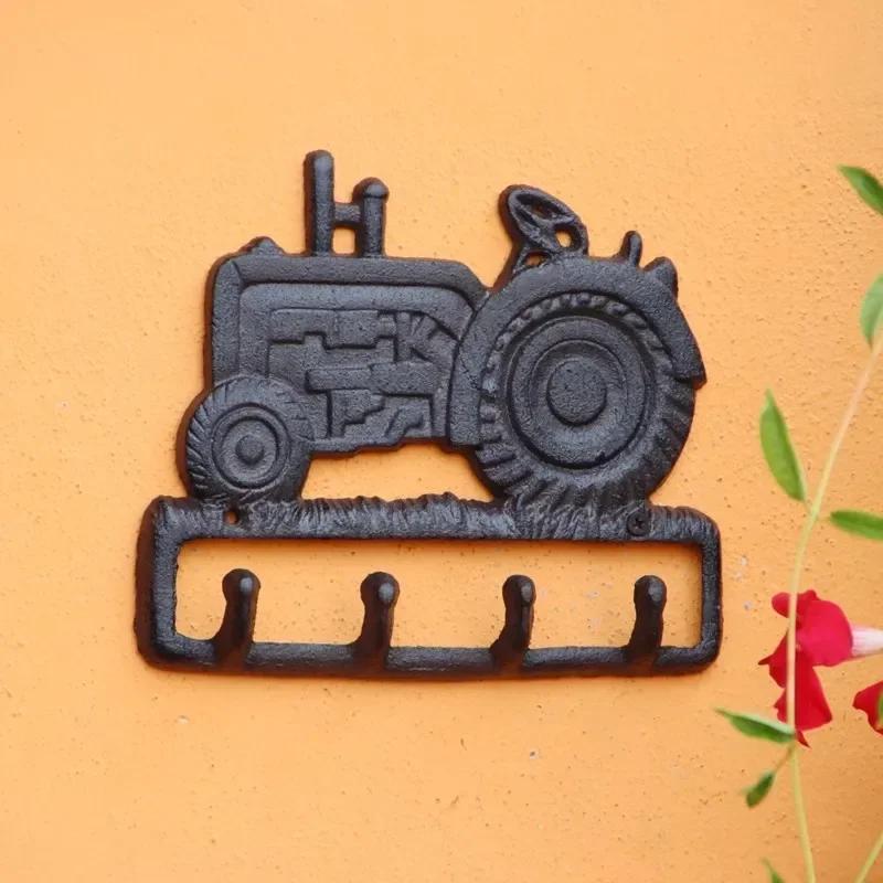 Letter Shape Hooks Metal Cast Iron Classical Retro Garden Courtyard Wall Decorate Clothes Hat Wall Mounted Rusty Colored Hook