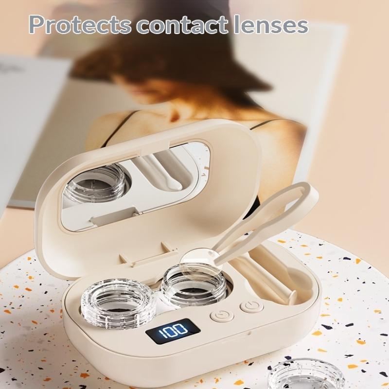 Ultrazvukový čistič kontaktních čoček Chytrý časovač Přenosný plně automatický dobíjecí čistič kontaktních čoček
