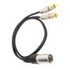 Patch Cable XLR Male To 2RCA Audio Splitter Cable Y-Splitter Adapter  Microphone