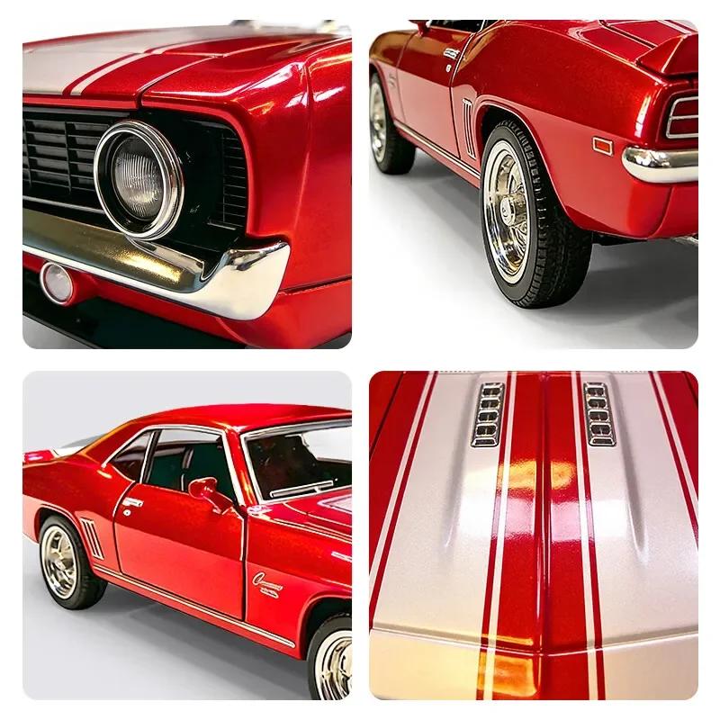 MAKEDA 1:36 Chevrolet Camaro SS 1969 Diecast Modellauto, zu öffnende Türen, Rückziehmotor Muscle Car, Sammlerstück Kinderspielzeug Geschenk