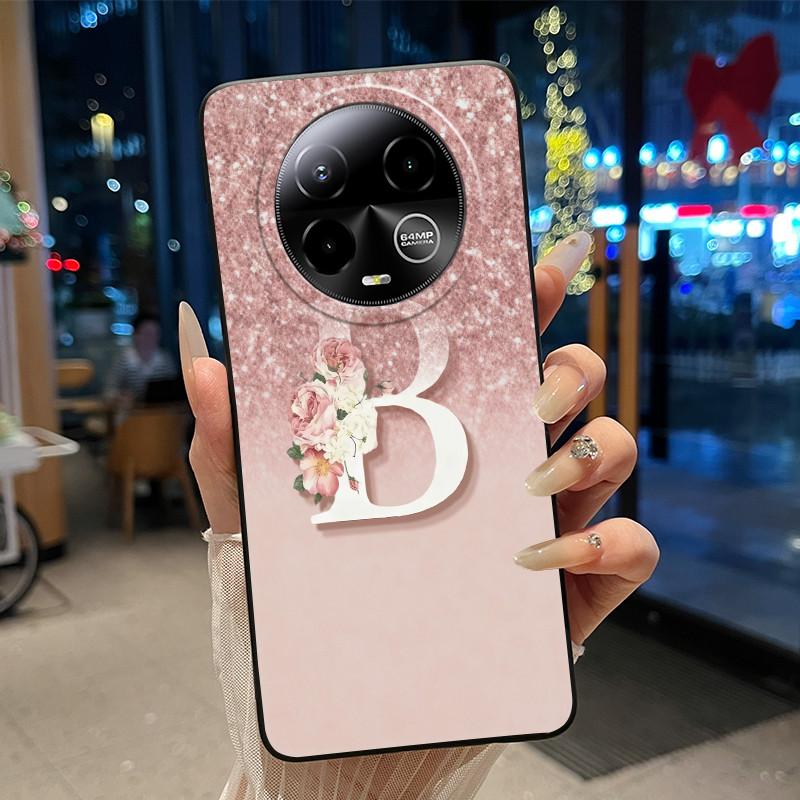 

Black Case For BLU Bold K50 Soft Silicone Anti-scratch Casing For BLU Bold K50 Lucky A-Z Letter Pink Shiny Starry Sky Back Cover BLU Bold K50