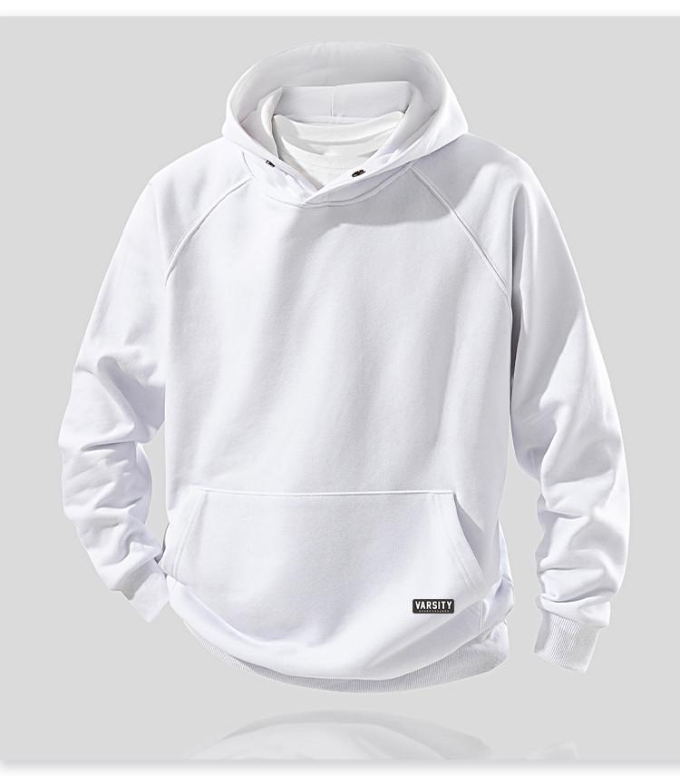 [Four fold buckle] Pinch fold design hooded sweatshirt for men in spring and autumn