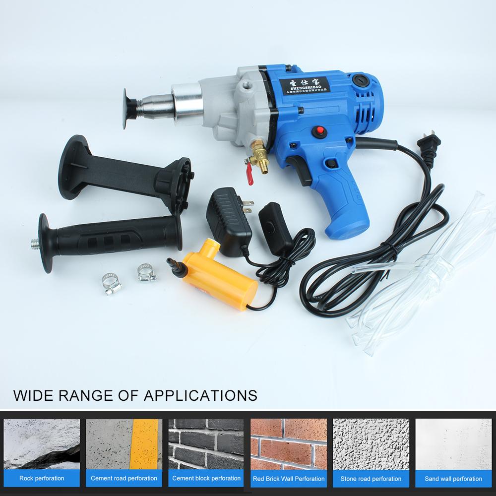 Handheld Electric Diamond Core Drill High Power Motor Concrete Core Drill Water-Cooled Drill Engineering Wall Drilling Machine