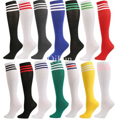 Unisex Compression Socks Football Socks Non-Slip Long Tube Knee High Stockings Socks Striped Soccer Socks Running Sports Socks