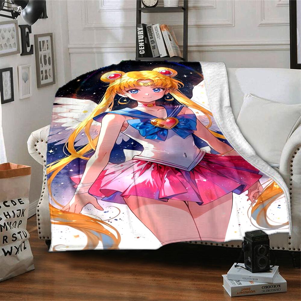 1Pc Moonlit Sailor Magic Blanket For Couch Bed Plush Cozy Fuzzy Blanket Super Soft Warm Blankets For Fall And Winter 0918241
