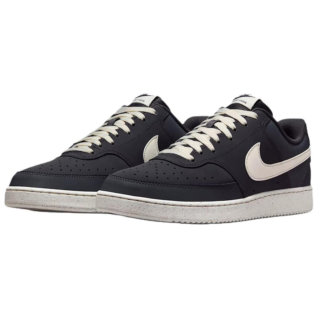 Nike Court Vision Low Premium Men Coal Black Light Ivory White HV8139-003