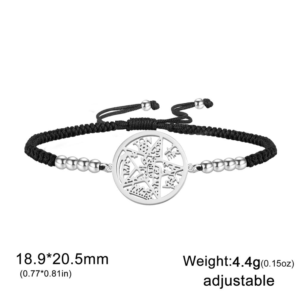  Wicca Witch Knot Bracelet Stainless Steel God Name Tetragrammaton Pentagram Bracelet Solomon Amulet Jewelry Wholesale