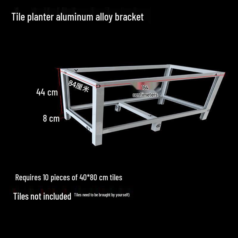Aluminum Alloy Tile Planter Box Frame for Bonsai & Small Courtyard Planting