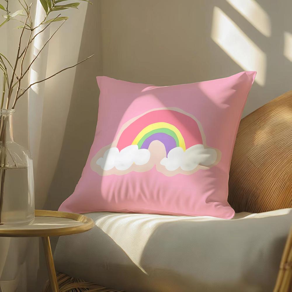 Cartoon Rainbow For Childrens Sleep Companion Pillow Case Pattern Printed Pillowcase For Living Room Sofa Cushion Cover