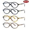 4pcs Fashion Female Small Oval Clear Lenses Glasses Frames Women Anti Blue Light Glasses Frame Trendy Multi Color Eyewear