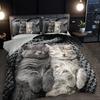 3Pcs Cat Animal Duvet Cover Set 3D Cute Pet Cat Hd Printing Bedding For Home Dorm