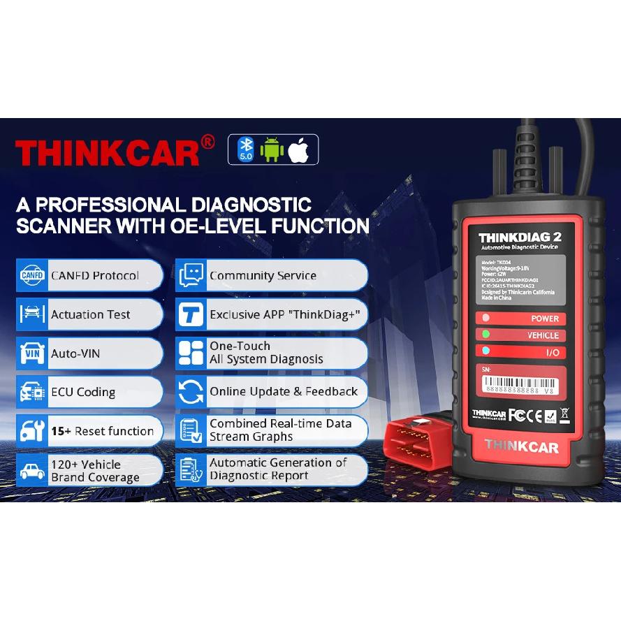 Thinkdiag Heißversion OBD2 Auto-Diagnosewerkzeuge Mit Vollem System 16 Reset 1 Jahr Kostenlos OBD2 Scanner PK X431 iDiag Easydiag 3.0