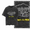 YM MOTOR CYCLE THEME Printed Cotton Acid Washed Graphic Unisex T Shirt Cool Streetwear Men Tshirts Tee for Men