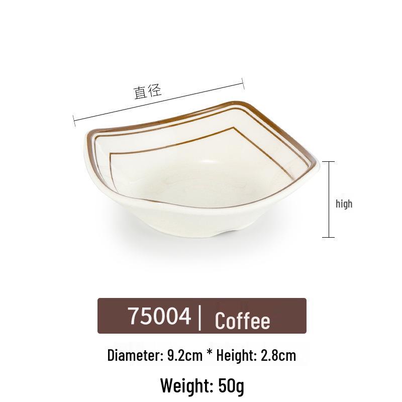 Melamine Imitation Porcelain Small Dish for Seasoning, Snacks, and Sauces - Commercial Use