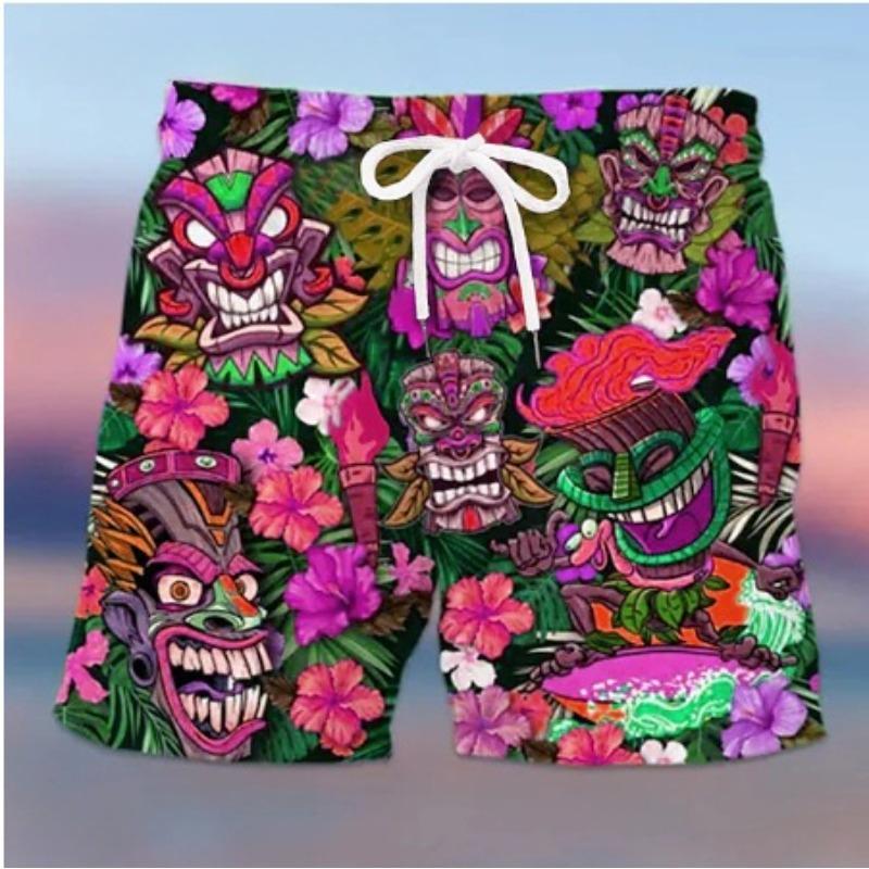 

Летние 3D шорты с забавным принтом, модные, повседневные, пляжные мужские шорты 3XL