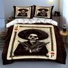 Skull-themed playing card. Bedding Duvet cover sets Duvet covers Pillowcases gifts (1 * Duvet Cover 2 * Pillowcases, without duvet insert)