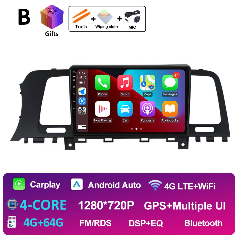 For Nissan Murano Z51 2010 2011 2012 2013 2014 Android 14 Wireless Carplay GPS Navigation WIFI 2.5D Touch Screen 4G Accessories