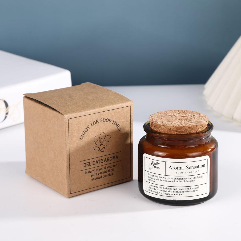 Niche Cork Tea Cup Scented Candle Home Indoor Fragrance Gift Candle Decoration