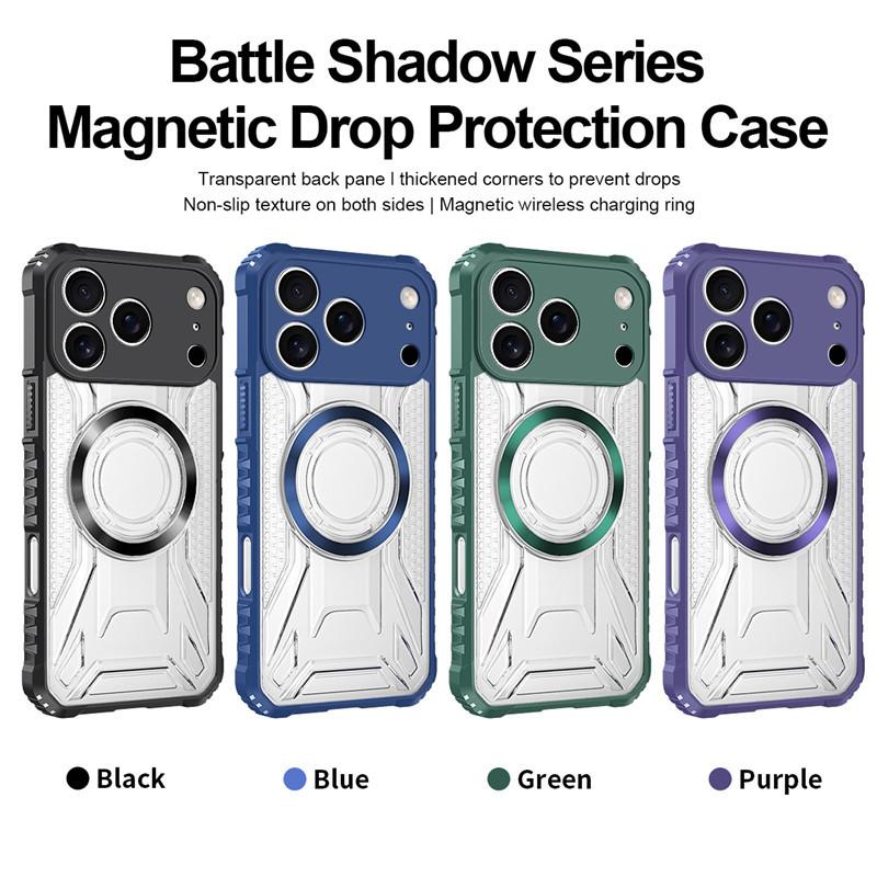 Applicable To IPhone17ProMax Magnetic Mobile Phone Case Magsafe Magnetic Suction 16Pro Transparent 15 Protective Case All-inclusive