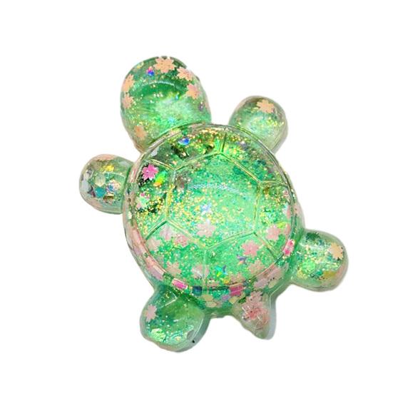 

Transparent Sequin Turtle Ornaments Glitter Small Turtle Figurine for Fairy Gardens Aquarium DIY Crafts Desktop Decoration зелёный