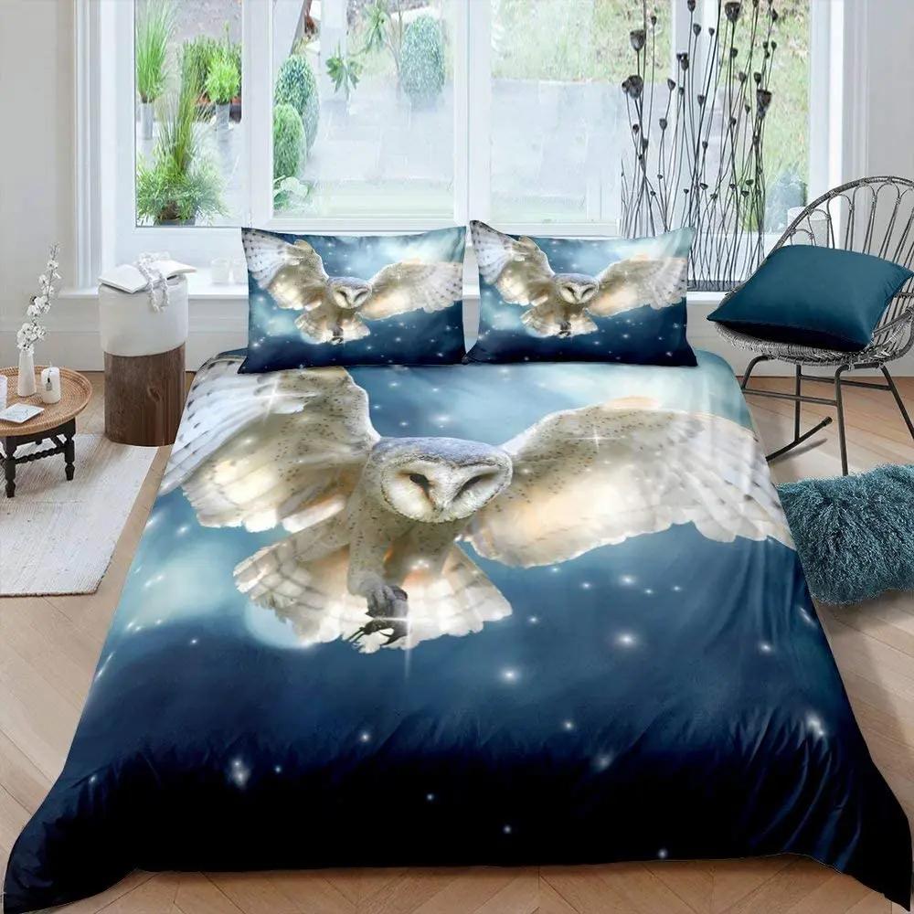 Comforter Eagle Wild Animal Pattern Polyester Comforter King Queen Full Twin Size For Kids Teens Adults Bedding Set