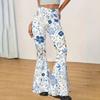 Women's High Waist Flare Yoga Pants - Slim Fit Casual Long Trousers for Daily Wear