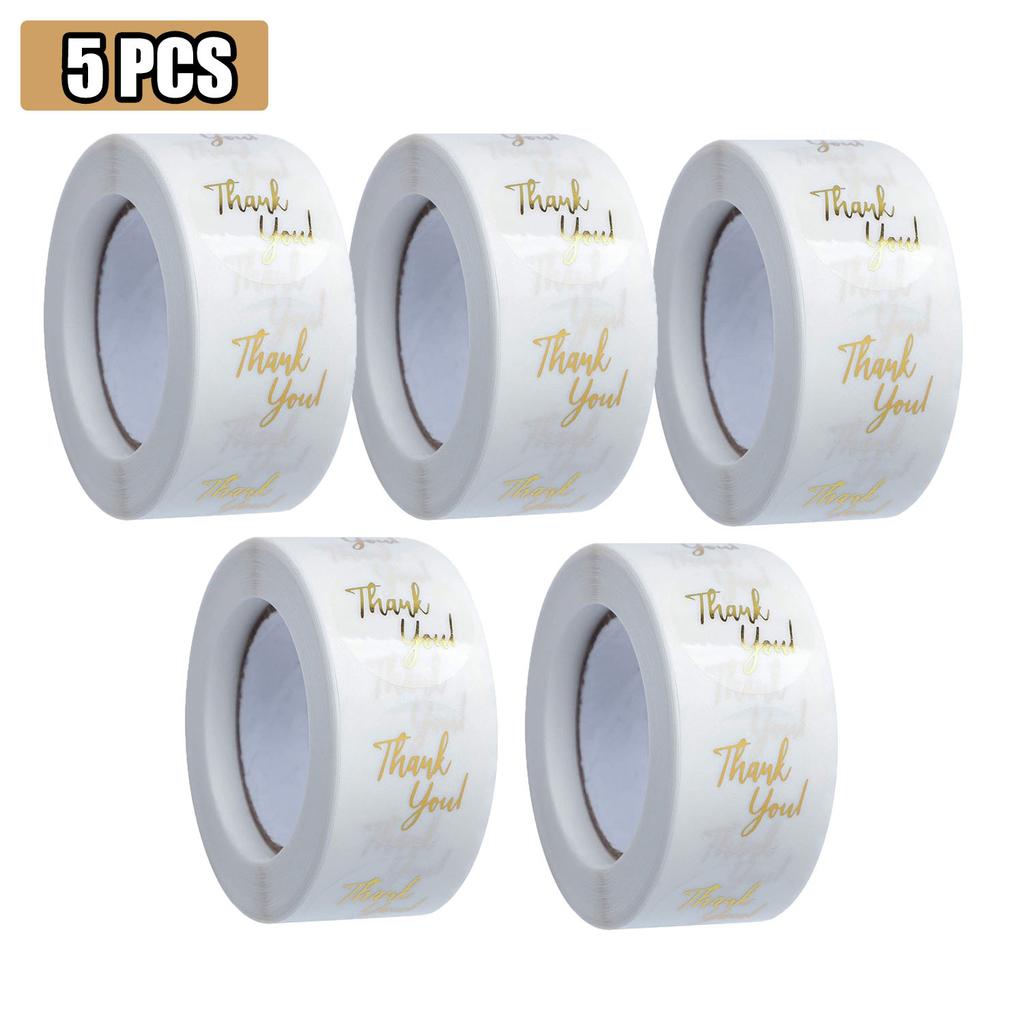 500 Pcs Gold Foil 'Thank You' Stickers for Small Business Gift Seal Labels Envelope Decoration