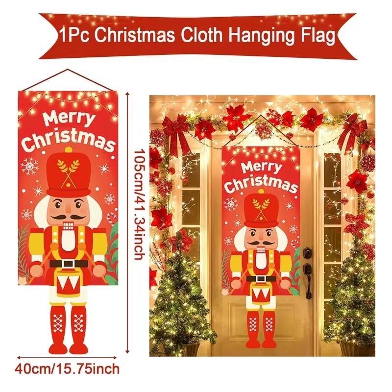 Merry Christmas Hanging Flag Christmas Decorations For Home 2026 Christmas Door Banner Xmas Gifts Navidad Happy New Year 2026