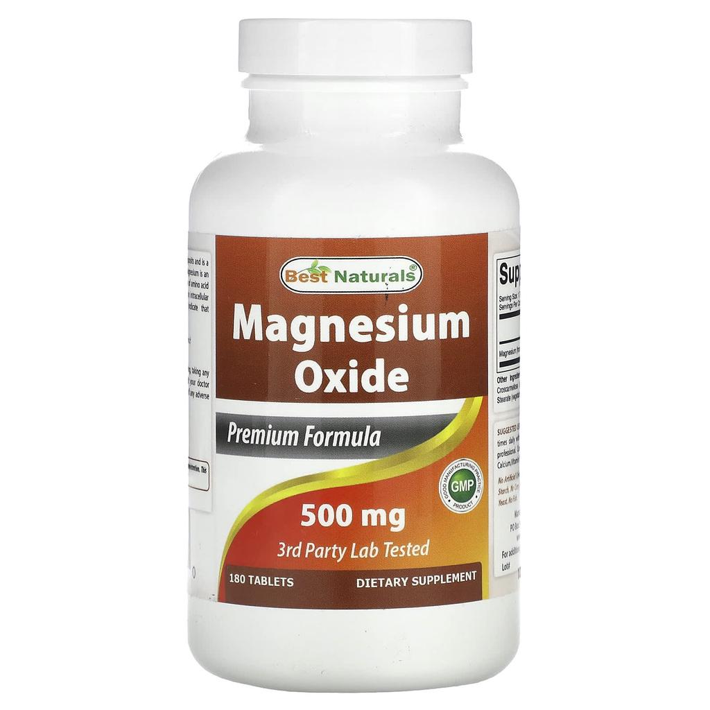 Magnesium Oxide, 500Mg, 180 Tablets