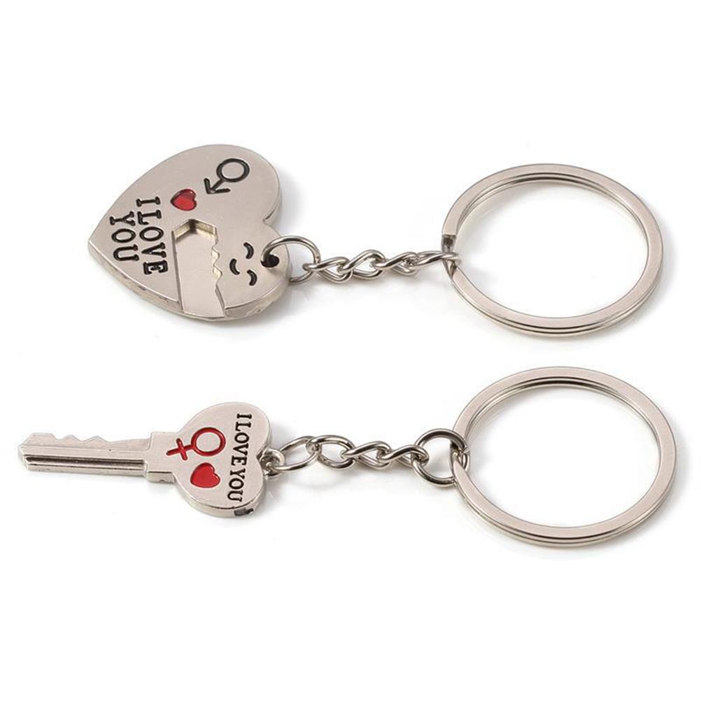 Couple Keychain Zinc Alloy Lovers Heart Shape Keychain Lovers Keychain Pendant Keychain for Couples Lovers Valentine S
