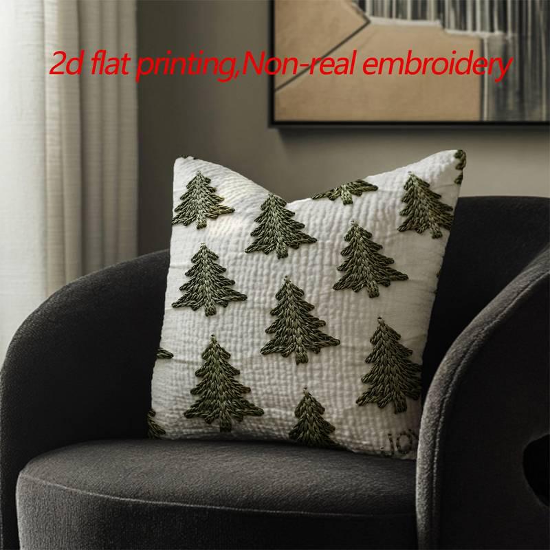 Squirrel Wearing Hat with Christmas CharmSuitable for sofa car bedroom decorative cushion cover pillow cover