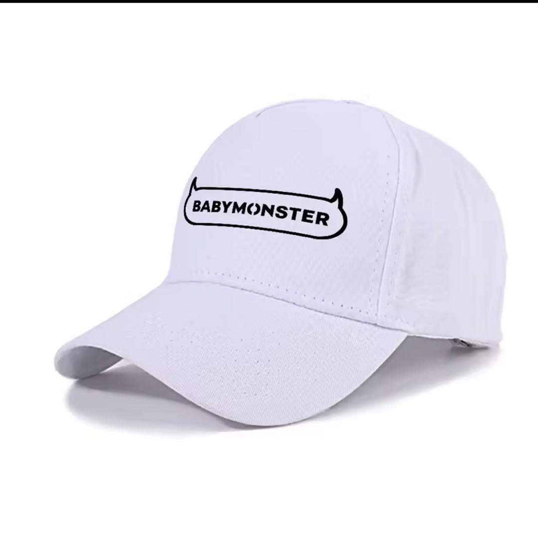 

[USED] BABYMONSTER Logo Embroidered Cap White