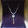 Heart-Shaped Moissanite Love Necklace: Versatile Diamond Clavicle Chain for Women's Evening Gowns & Weddings