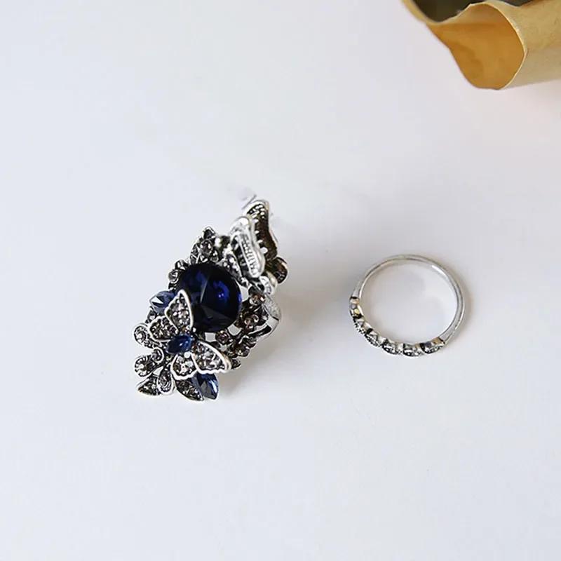 New Women's Ring Simple Style Couple Gold Plated Flower Color Separation Romantic Creative Wedding Party Luxury Gothic