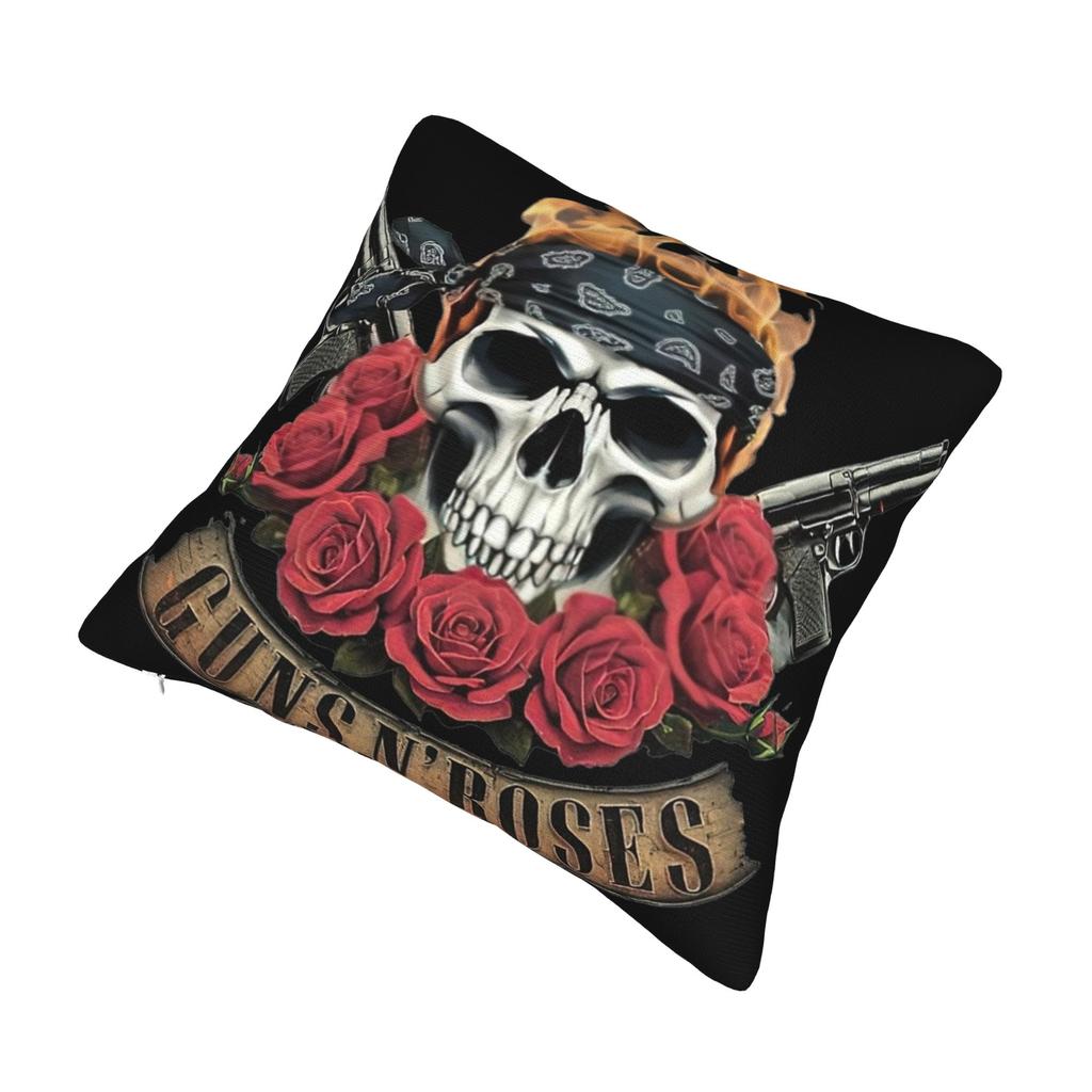 Rock Music Band G-Guns N Roses Pillowcase Printed Polyester Cushion Cover Decorations Pillow Case Cover Home Zippered 45*45Cm