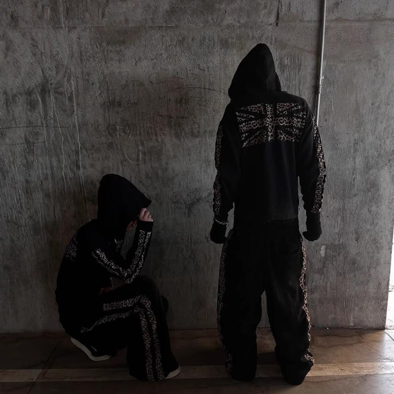 European and American Y2K retro trend personalized printed zipper hoodie