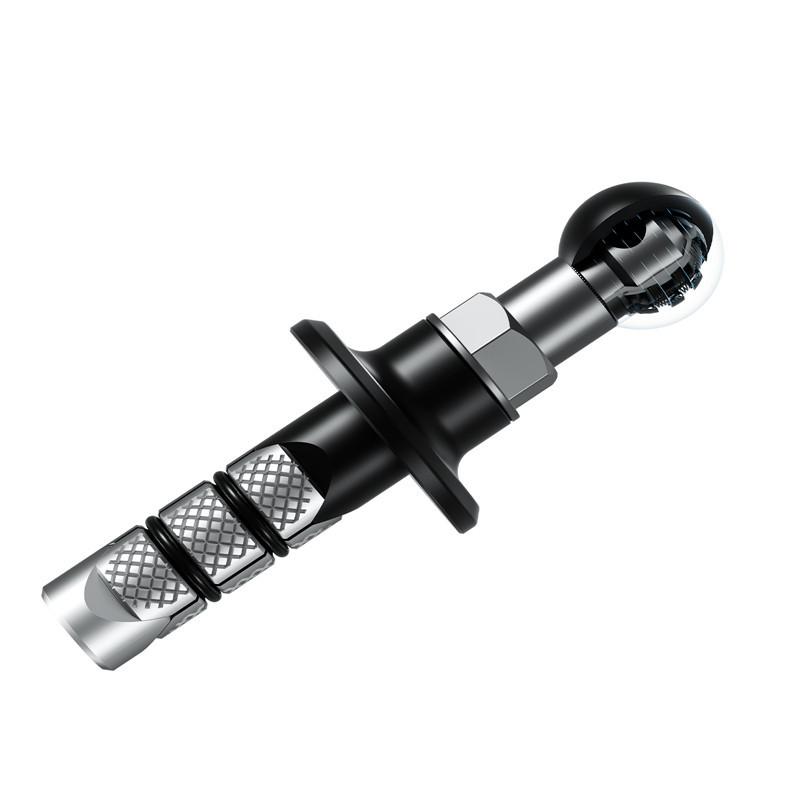 Supporto per Moto Bicicletta Base Nera per Stelo Forcella con Testa Sferica da 17mm 25mm per Adattatore Supporto Sferico GoPro insta360 Porta Telefono Cellulare