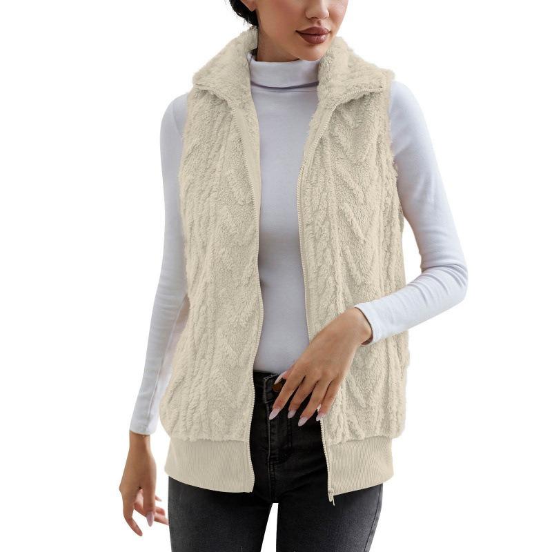 Women S Thick Fleece Sleeveless Vest For Autumn Winter
